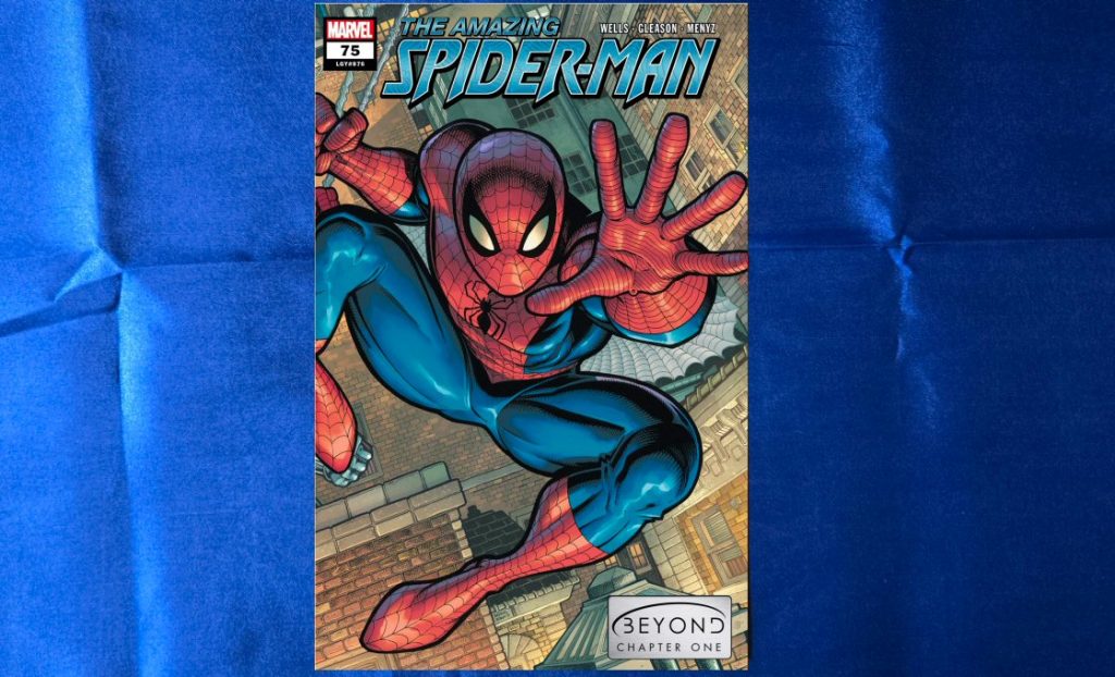 Amazing Spider-Man Vol 5, issue #75, 2021, by Zeb Wells and Patrick Gleason. Cover art by Art Adams and Alejandro Sánchez Rodríguez