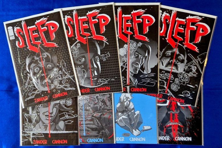 Issues #1-8 of Zander Cannon's Sleep comic series, at Image Comics. All art by Zander Cannon.